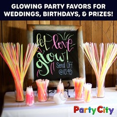 100 Glow Sticks Bulk Party Pack 8”– Neon Glow in the Dark Party Supplies, Glo…