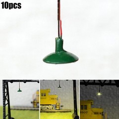 10 X OO / HO Scale Street Light Model Wall Lamp Posts Led Ceiling Lamps New