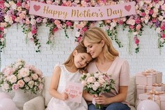 7x5ft White Brick Wall Floral Backdrop with Hanging Flowers – Spring Garden
