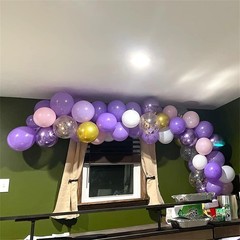 Isndare Pastel Pink And Purple Balloons 12 Inch Metallic Purple Lilac Pink