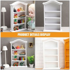 Mini Dollhouse Accessories Miniature Shelves Accessory Bookshelf