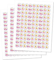 324 Pink Duck, Rubber Ducky Theme Baby Shower Favors Stickers For Baby Shower
