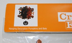 New Craft Essentials Halloween Orange Pumpkin Bat Hanging Decoration 14.5″ Tall