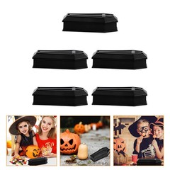 2 Pieces Coffin Storage Box Food with Lid Casket Boxes Goodies Container