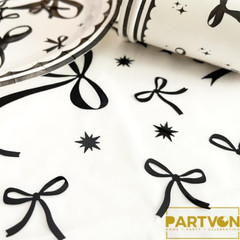 Black Bow Confetti, Bow Birthday Decorations, Black Bow Party Decorations for Gi