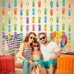 Cindeer 8 Pieces Flip Flop Decorations Summer Party Hanging Banner Flip Flop …