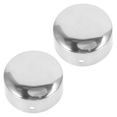 2 Pcs Metal Handrail End Caps Round Plug Covers for Wood Rail Tubing