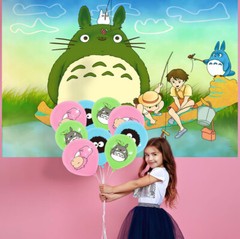 Totoro Party Decorations Set Balloons Cake Toppers Backdrop Banner Theme Party