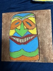 Tropical Luau Party Table Setting Supplies, Handmade Tiki Signs