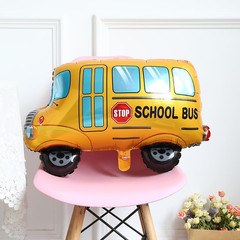 5 PCS Back to School Balloons, School Bus Kindergarten Balloon for Classroom Wel
