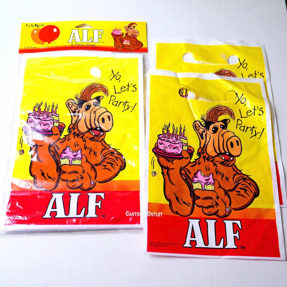 Vintage ALF Birthday Party Decorations Party Favor Bags 80’s New