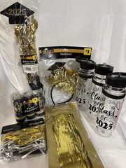 Graduation Party Supplies Lot 2025 Decor Kit Tumblers Headband Balloon Weight
