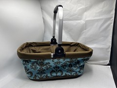 Portable Foldable Picnic Basket Zipper Shopping Bag Market Basket 12x19x9”