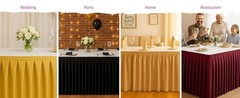 Efavormart 30″ x 9ft Metallic Foil Fringe Table Skirt, Self-Adhesive Party Table