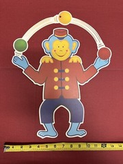 Vtg Beistle Circus Animal Cutouts LION MONKEY ELEPHANT SEAL 16” 1990 Party Set