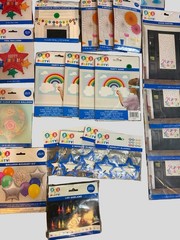 46Pc Birthday Party Supplies Bundle Balloons Decor Games Backdrop Photo Props