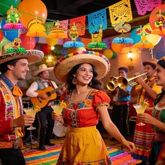 9 PCS Fiesta Mexican Honeycomb Centerpiece Table Decorations Cinco De Mayo