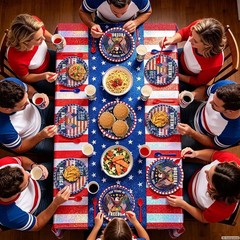 Iridescent 250th Anniversary Tableware Kit for 20 – Perfect for 4th of July