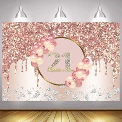 21st Backdrop Girls 21 Years Happy Birthday Party Baby Photo Background Banner