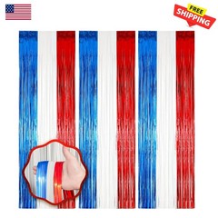 3 Pack 3.3 x 8.2 ft Tinsel Foil Backdrop Curtains – Perfect for Any Celebration