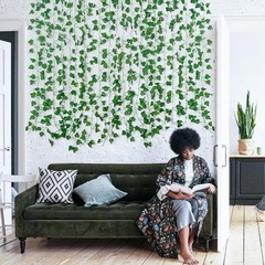 Fake Vines for Room Decor(12 Pack 84 Feet) Aesthetic Artificial Plant Green