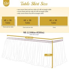 9ft Pink Tulle Table Skirt for Rectangle Tables or Round Tables Tutu Table Cl…