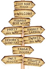 Winnie The Pooh Party Signs, 20Pcs Directional Arrows, Shower, Brown