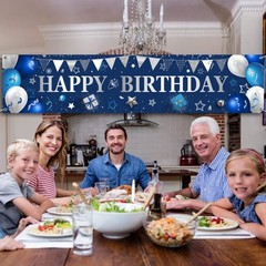 Large Birthday Banners for Outside Decorations Backdrop for Men Women Party