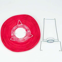 Quasimoon Red Round Centerpiece Candle Lantern w/ Fine Lines(Lantern Only)
