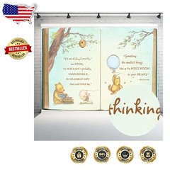 Classic Winnie Pooh Baby Shower Backdrop 8x6ft – Vintage Boy Decor Banner