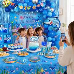 Under the Sea Birthday Party Decorations, Ocean Theme Decorations Kit for Kids