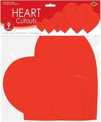 Packaged Printed Heart Cutouts