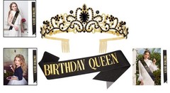 Floral Rhinestone Crown & Sash Set – Glamorous Accessories for Any Occasion