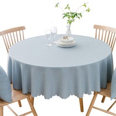 Jeloris Round Waterproof Tablecloth Spill/Stain Resistant – Multiple Sizes