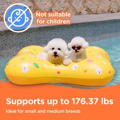 Inflatable Dog Float for Small & Medium Dogs, Pet Pool Raft, Durable PVC, Sta…