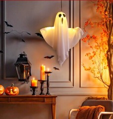 Halloween Glowing Ghost Light Outdoor Decor Garden Prop Party Home Hanging Decor