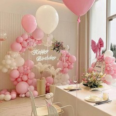 Pastel Pink Balloons 12 Inch 100 Pack light Pink Latex Balloons Baby Pink Par…