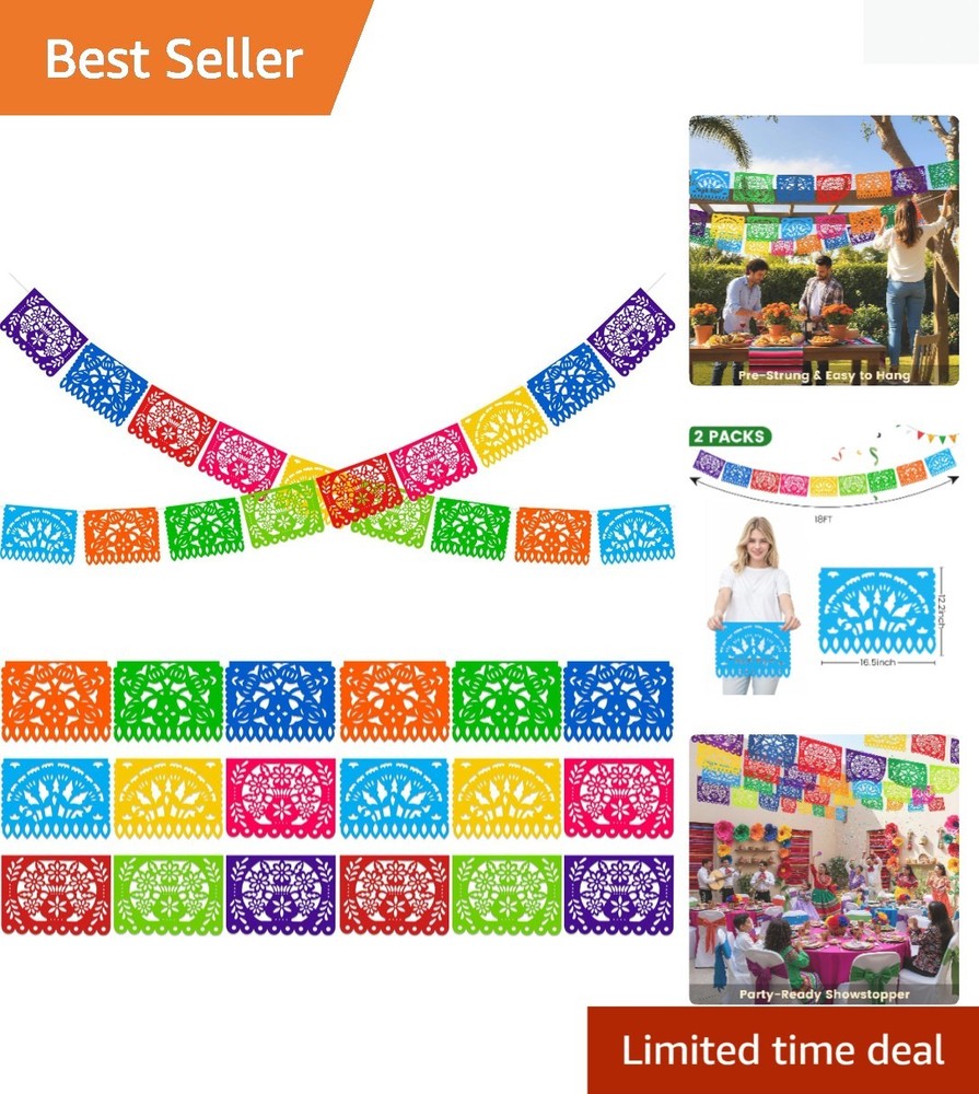 Vibrant 36 Ft Mexican Party Banner – Perfect for Cinco de Mayo Celebrations
