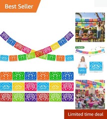 Vibrant 36 Ft Mexican Party Banner – Perfect for Cinco de Mayo Celebrations