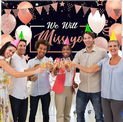 We Will Miss You Banner- Extra Large 72 X 44 Inch, Graduation Backdrop for 2026