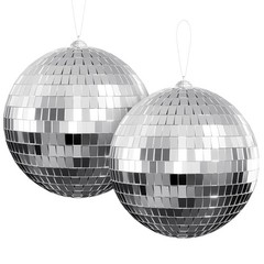6 Inch Silver Hanging Mirror Ball Kit Disco Ball Decorations 2 Pack Hanging
