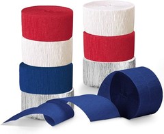 Wedding Party Supplies 8 Rolls Rose Gold Crepe Paper Streamers Tassels Streamer