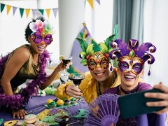 56PCS Mardi Gras Masks Bulk Set: Party Decorations Carnival FavorsPaper