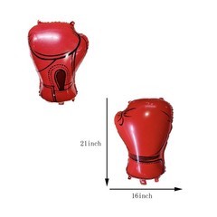 4PCS Boxing Gloves Foil Balloons Boxfor Bing Party Decorations Wrestling Birt…