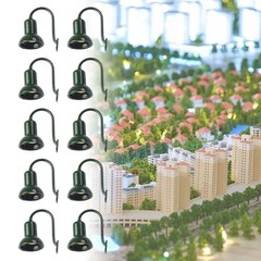10 X OO / HO Scale Street Bracket Light Model Wall Lamp Posts LED Building