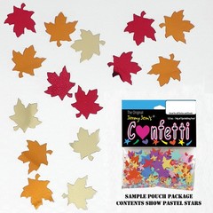 Orange Reds Maple Leaf Confetti 1/2-inch Retail Pack #9424 QS0 Sprinkles