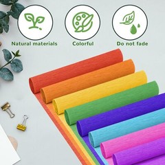 Rainbow Crepe Paper Streamers 8 Rolls 10×98 Inch 8 Colors DIY Party Decor