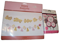 Bachelorette Party Decorations Bundle 2 12ft banners & 5pk Balloons (B72)