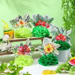 9 Pcs Hawaii Luau Party Decorations Honeycomb Centerpieces for Table | Tropical