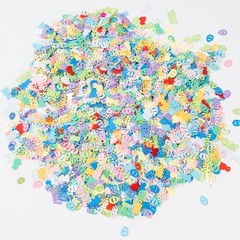 3000 PCS 100g Easter Confetti Colorful Metallic Foil Rabbit Egg Table Decor